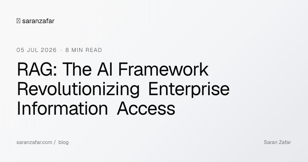 RAG: The AI Framework Revolutionizing Enterprise Information Access